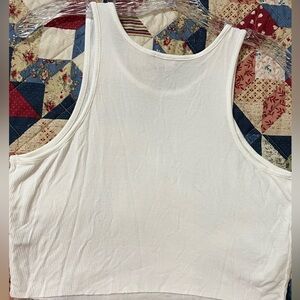 Free People Cropped Ribbed Tank Tee sz L
